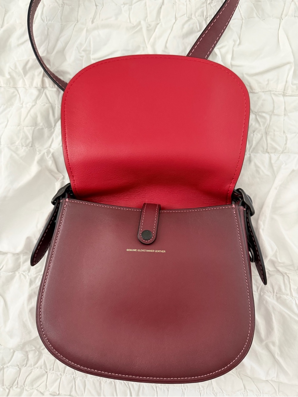 Vintage Classic Coach 1941 Saddlebag 23 Oxblood Glove Tanned Leather SD-20115 - Picture 4 of 7
